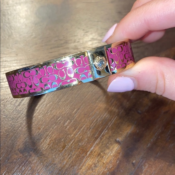 Coach Hot Pink and Gold Bracelet - Picture 2 of 3